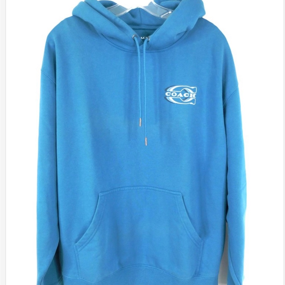 Coach Men’s Gradient Signature Blue Sapphire Hoodie NWOT